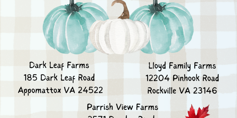 Amelia County VA Pumpkin Patches